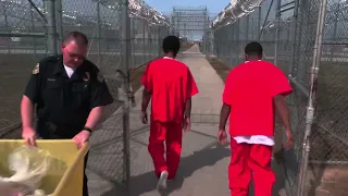 PRISON TRANSFER - Shackled Teen Arrives for New Life in Adult Prison