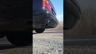 BMW E34 525 TDS Exhaust sound (Stock, straight pipe, ..and with muffler)