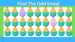 🐰Easter Fun! Test How Good Your Eyes ♥️| Emoji Challenge #findtheoddemojiout #spotthedifference