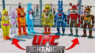 TOY ANIMATRONICS VS NIGHTMARE ANIMATRONICS NO UFC | GTA V FIVE NIGHTS AT FREDDY`S