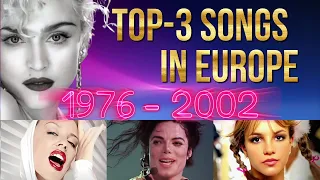 Top-3 Best Selling Songs In Europe, Each Year 1976 - 2002 | ABBA, Madonna, Kylie Minogue & More!