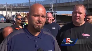 Wish granted: Tow trucks line Boston streets to honor little boy