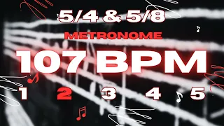107 BPM - 5/4 & 5/8 Metronome