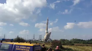 Demolition of Grain Power Station Chimney, Isle of Grain