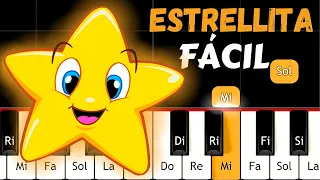 ESTRELLITA DÓNDE ESTÁS - EASY PIANO TUTORIAL - PIANO FACIL CON NOTAS