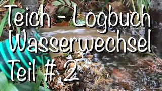 Teich - Logbuch # 2 Durch Wasserwechsel den Keimdruck senken?