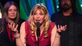 Kurt Cobain's mother, sisters & Courtney Love Nirvana HBO (PRO Shot) Rock Hall of Fame 2014