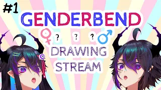 【Drawing】Genderbend #1 - makeover genderbend version dari avatar vtuber! need fresh ideas!