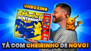 Unboxing de um Nintendo 64 Pikachu edição especial Toy'r Us