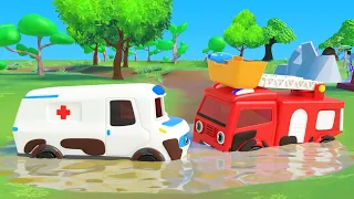 Bath Songs Car, Baby Shark Dance Party | Fun Cars Cartoons For Kids - Nursery Rhymes & Kids Songs