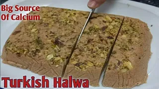 Instant Turkish Halwa | Tahini Halva  Recipe | Big Source Of Calcium
