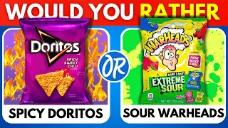 Would You Rather...? Spicy VS Sour JUNK FOOD Edition 🌶️🍋