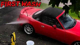 A Much Needed First Wash of the Season for my NA Miata! [ASMR Car Detailing]