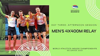 Belgium wins men's 4x400m gold | World Indoor Championships Belgrade 22
