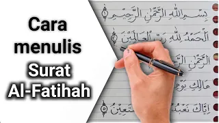 Cara tulis Alfatihah rapi dengan pulpen biasa || how to write al-fatihah || كيفية كتابة الفاتحة