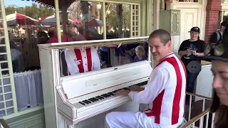 Disney’s favorite piano player at Caseys Corner Neal! Listen to his Disney mashup of songs.