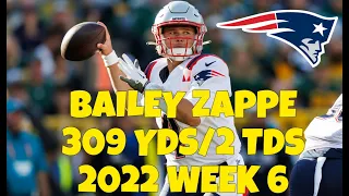 Bailey Zappe Highlights 309 YDS 2 TDS