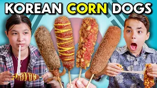 Kids Try Korean Corn Dogs! | Kids Vs. Food