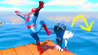 GTA 5 Water Ragdolls - SPIDERMAN VS HAYDEE (GTA V Superhero Battle, Funny Moments, Euphoria Physics)