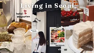 my 20's in korea 📓 spend a day with me: hotel staycation, karaoke, what i eat (cafe + kbbq), chaos