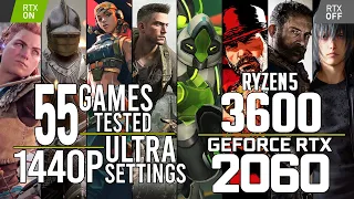 Ryzen 5 3600 + RTX 2060 in 55 games ultra settings 1440p benchmarks!