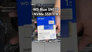 WD Blue SN570 NVMe SSD 1TB (Unboxing + Install) #shorts #unboxing #asmr #nvme #ssd
