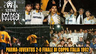 PARMA-JUVENTUS 2-0 FINALE COPPA ITALIA 14 MAGGIO 1992 SERVIZIO DEL TG2 SPORT SERA #CASASTENE