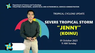 Press Briefing: Severe Tropical Storm "#JennyPH" (KOINU)  - 11AM Update October 01, 2023 - Sunday