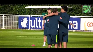 Neymar jr trains with Coutinho, Jesus and Paulinho(New Video)  #Brazil vs #Croatia