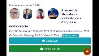 Mesa Redonda: O papel da Filosofia no contexto dos ataques à democracia.