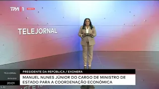 Presidente da República exonera Manuel Nunes Júnior do cargo de Ministro de Estado para a Coordena