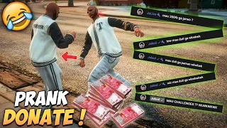 PRANK DONATE KASIH TANTANGAN STREAMER‼️- GTA 5 ROLEPLAY