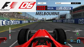 F1 2006 (PS2) GAMEPLAY - MELBOURNE - Race - MICHAEL SCHUMACHER - NO HARD (720p 60fps)