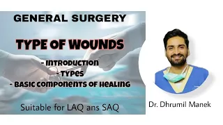 GENERAL SURGERY :  LECTURE 1 - TYPE OF WOUNDS.