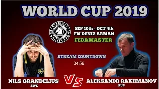 World Cup 2019 I GM Nils Grandelius vs GM Aleksandr Rakhmanov [Part 1 - Swedish]