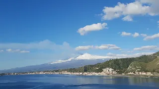 Etna volcano - new eruption seen from Taormina - Time-lapse 4K - ASMR