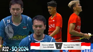 Mohammad Ahsan/Hendra Setiawan vs Sohibul Fikri/Bagas Maulana || R32 Singapore Open 2024
