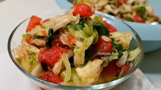 🍅КОЧАН КАПУСТЫ И Две Помидорки.! ОБАЛДЕННАЯ КАПУСТА ПО - КОРЕЙСКИ !🍲