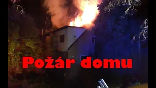 Požár domu v Brně