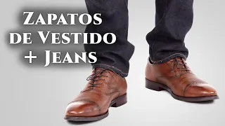 ¿Cómo combinar zapatos de vestir con jeans?