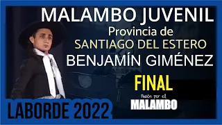 Laborde 2022 Malambo JUVENIL Benjamín Giménez Provincia de SANTIAGO DEL ESTERO