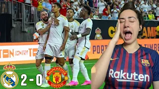 BARCA FAN REACTS TO Real Madrid 2-0 Manchester United | Highlights | Houston