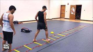 7 Fun Taekwondo Speed Drills with an Agility Ladder and Hurdles