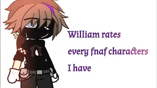 William rating fnaf characters I have || Afton ||GC