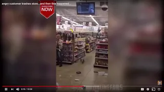 reaction woman goes crazy in store... and then this happens