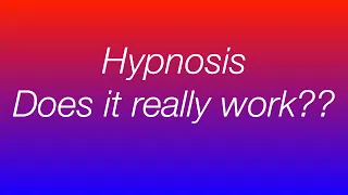 I visited a hypnotist!