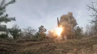 Iskander-M Russia tactical ballistic missile operational deployment and firing operations in Ukraine