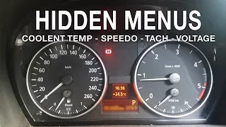 BMW E90 Hidden menus (coolent temp, digital speed / rpm, voltage)