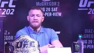 Conor Mcgregor and Diaz throwing bottles Press 202