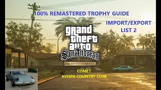 GTA San Andreas: The Definitive Edition: Import/Export List 2 - Comet - Avispa Country Club